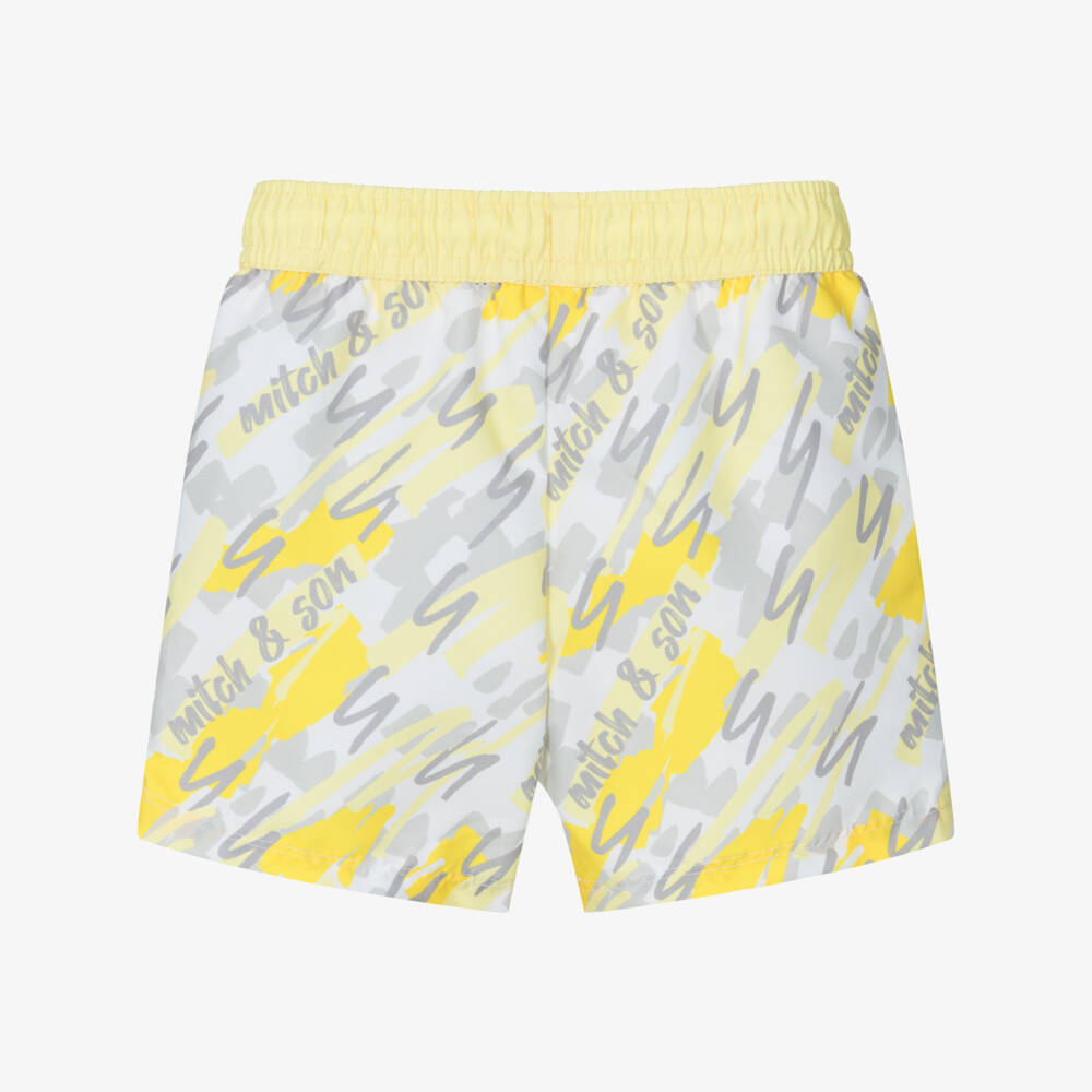Mitch & Son-Boys Vibrant Scribble Beach Shorts | Childrensalon Outlet