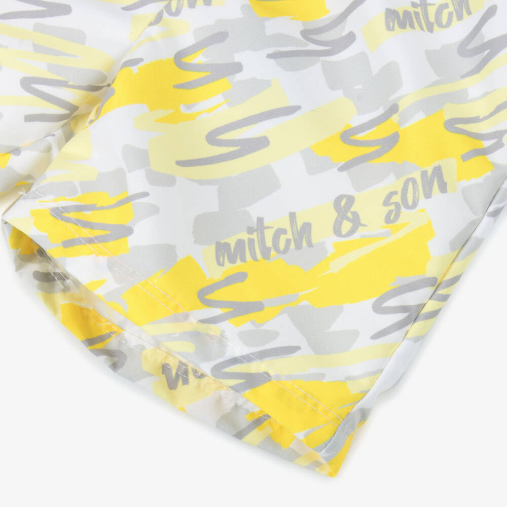 Mitch & Son-Boys Vibrant Scribble Beach Shorts | Childrensalon Outlet
