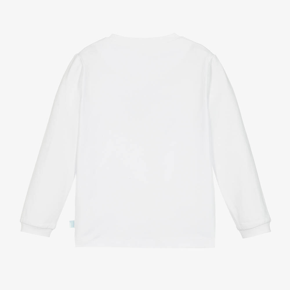 Mitch & Son-توب قطن جيرسي لون أبيض للأولاد | Childrensalon Outlet