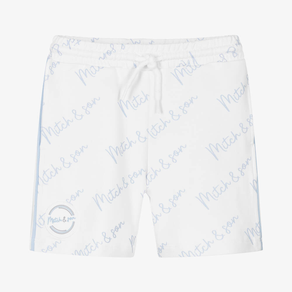 Mitch & Son-Boys White Cotton Shorts | Childrensalon Outlet