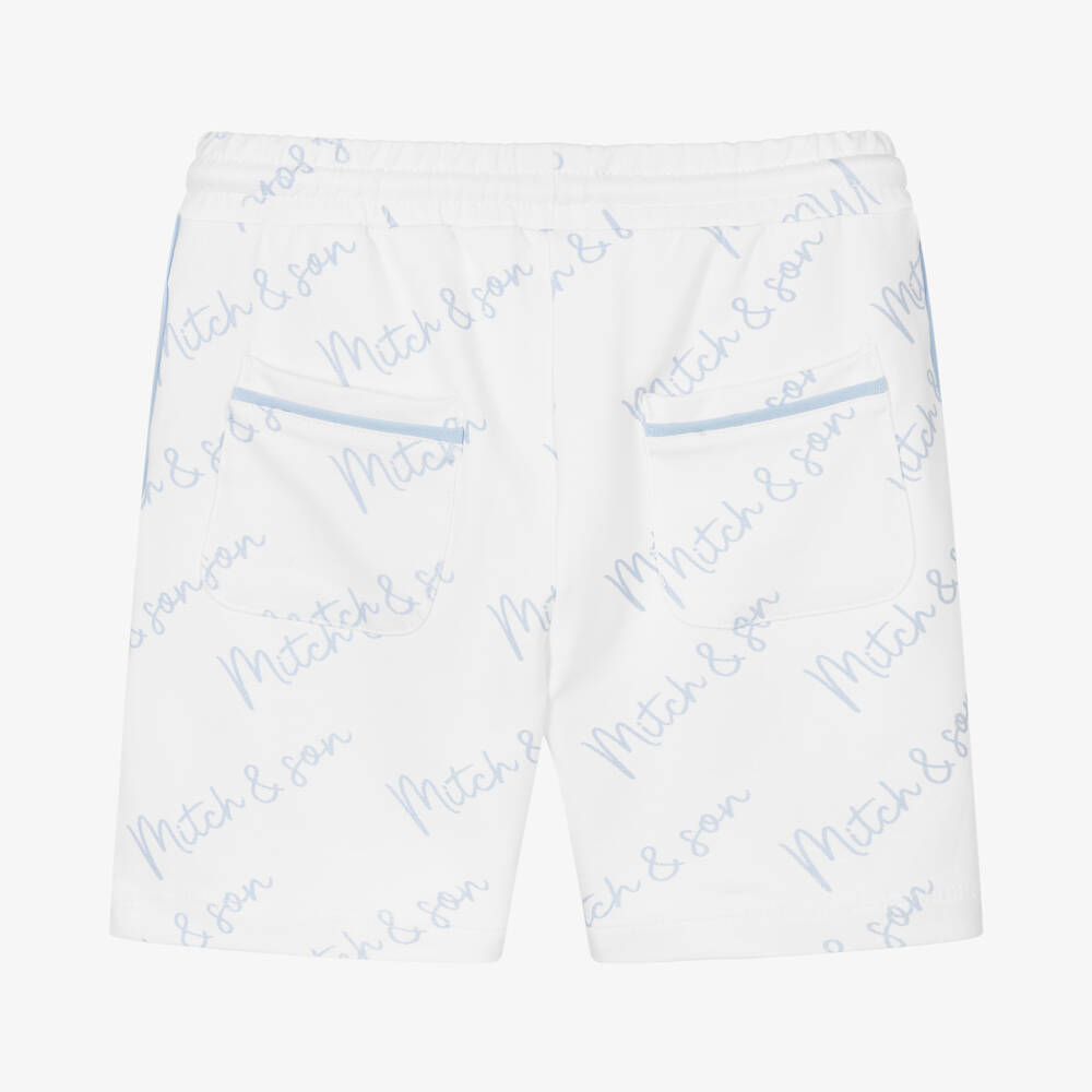 Mitch & Son-Boys White Cotton Shorts | Childrensalon Outlet
