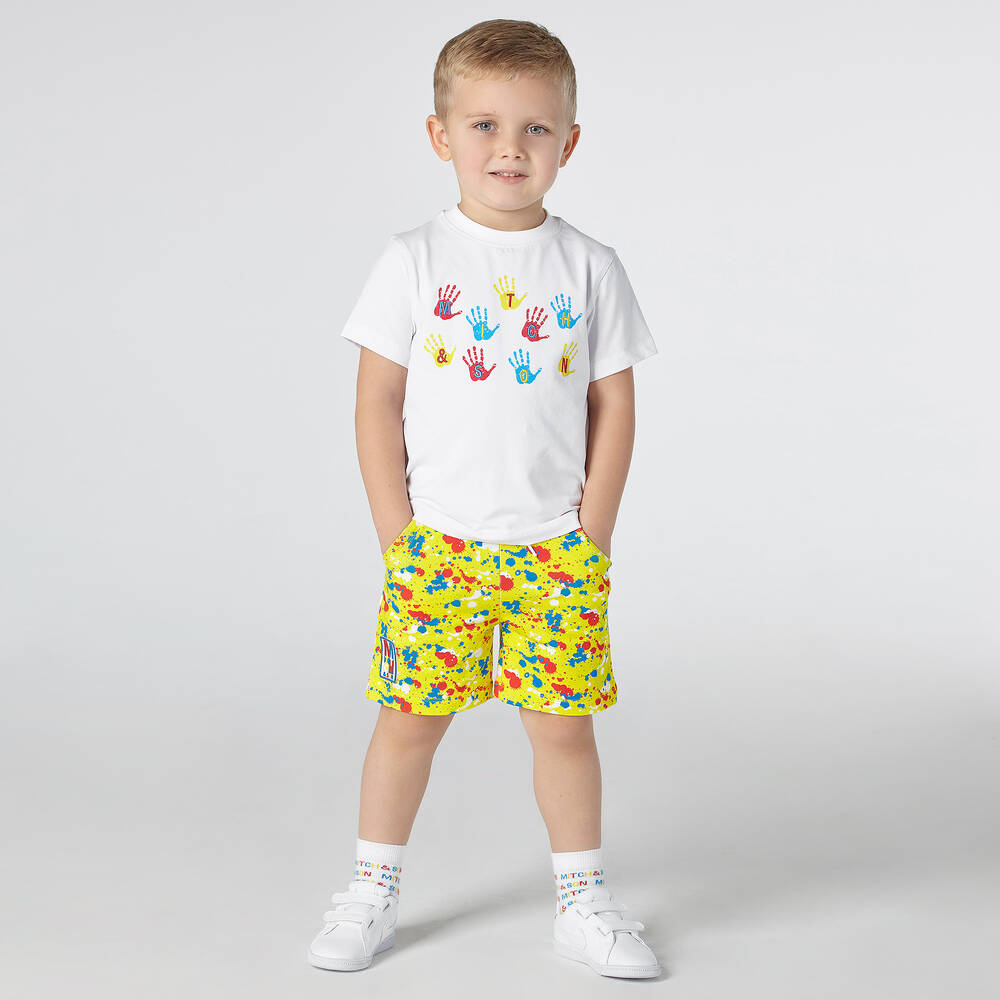 Mitch & Son-Белая хлопковая футболка для мальчиков | Childrensalon Outlet