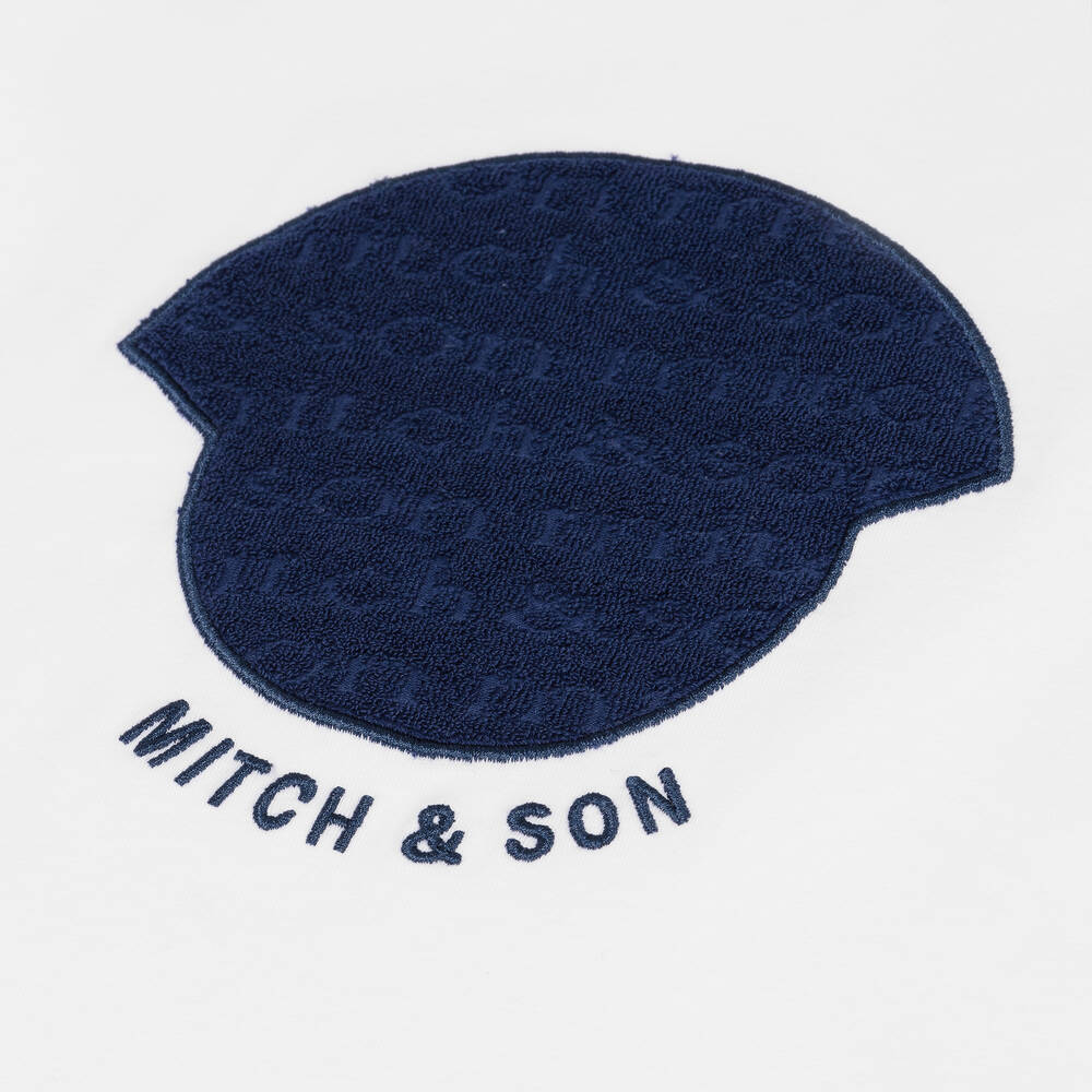 Mitch & Son-تيشيرت قطن جيرسي لون أبيض للأولاد | Childrensalon Outlet