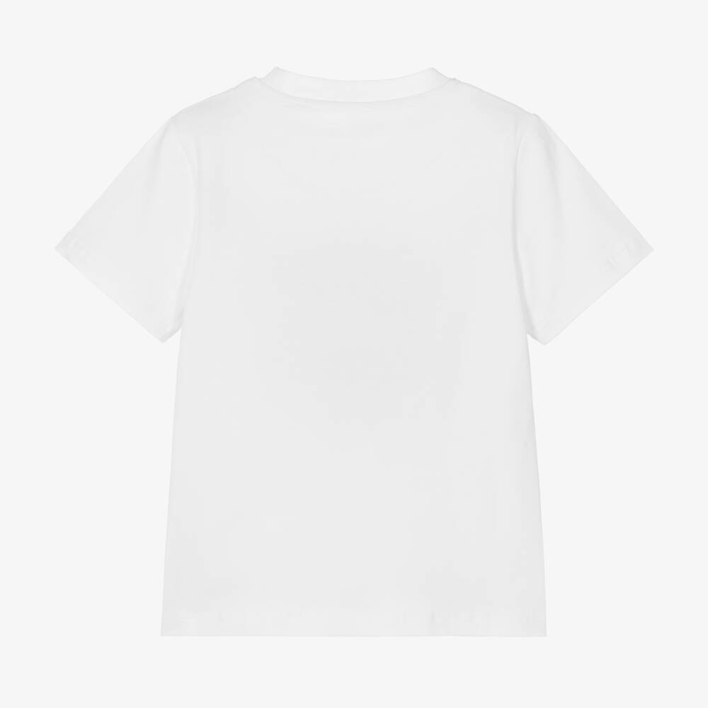 Mitch & Son-تيشيرت قطن جيرسي لون أبيض للأولاد | Childrensalon Outlet