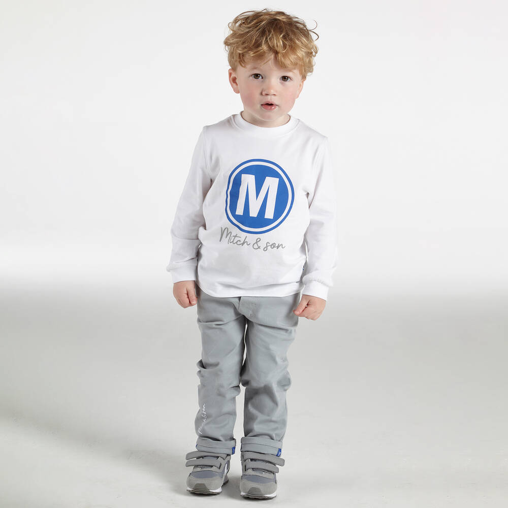 Mitch & Son-Белый топ из хлопка для мальчиков | Childrensalon Outlet