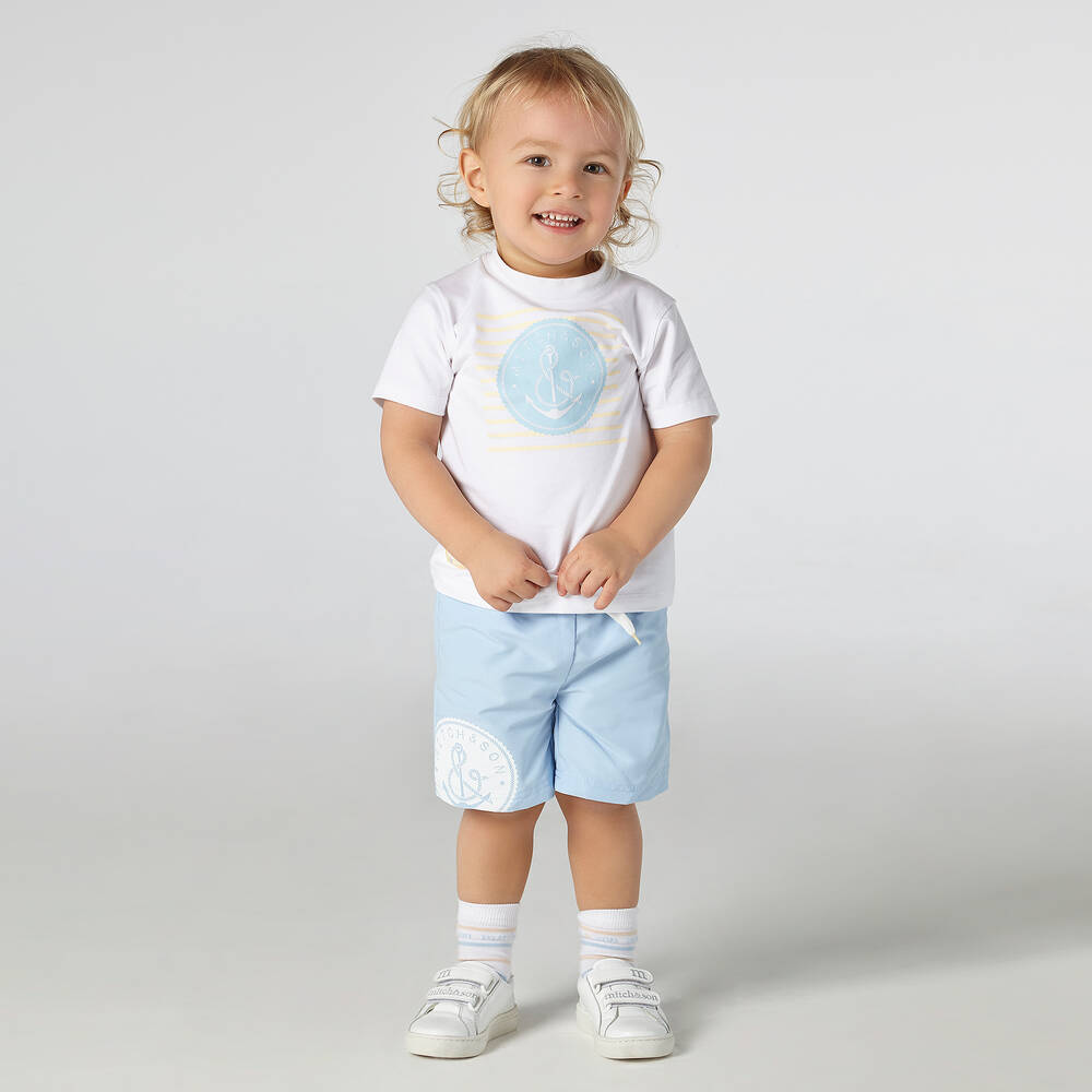 Mitch & Son-Белая футболка для мальчиков | Childrensalon Outlet