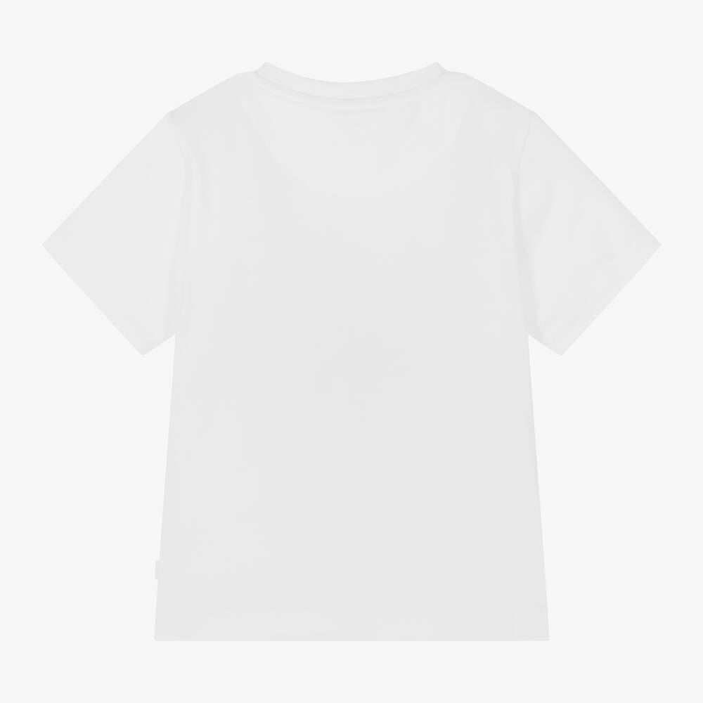 売れ筋新商品 & Mitch Son T-Shirt Cotton Print Puzzle White Boys - メンズウェア