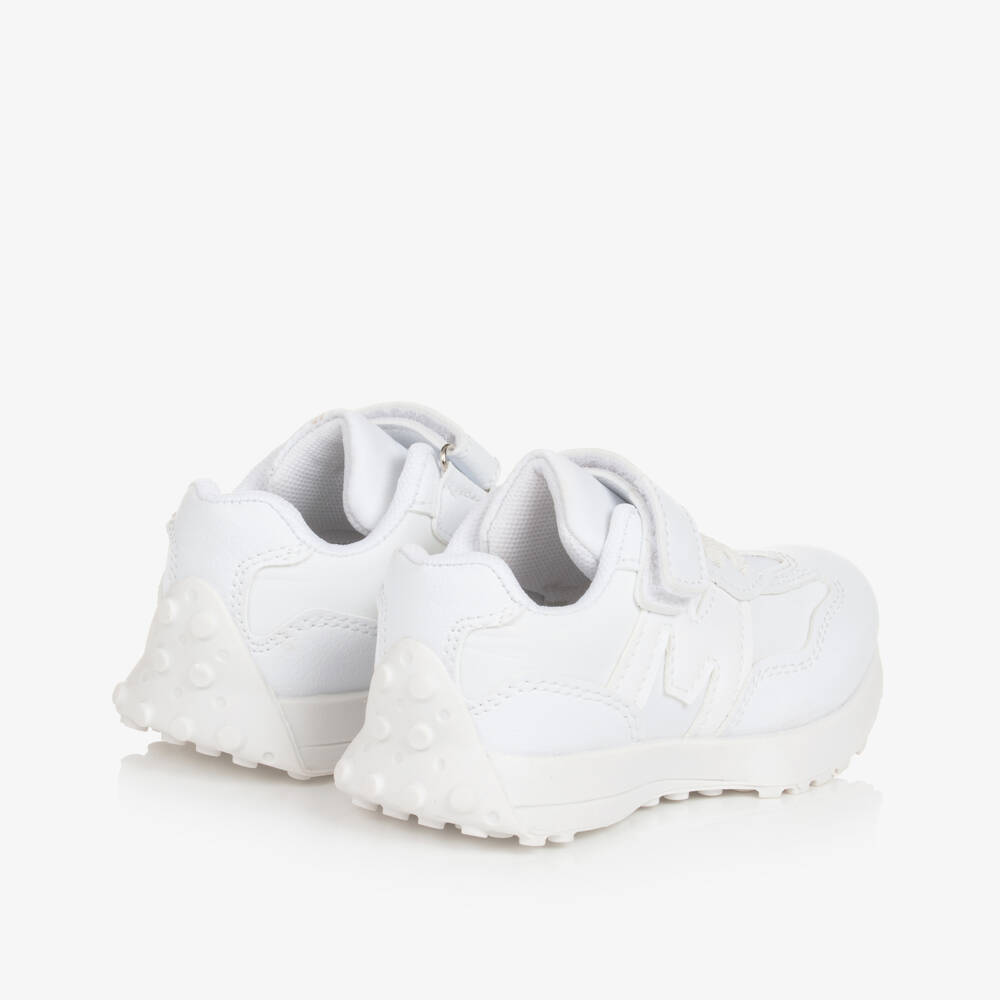Mitch & Son-Boys White Velcro Trainers | Childrensalon Outlet