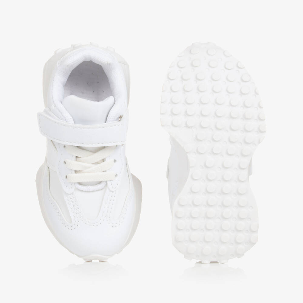 Mitch & Son-Boys White Velcro Trainers | Childrensalon Outlet