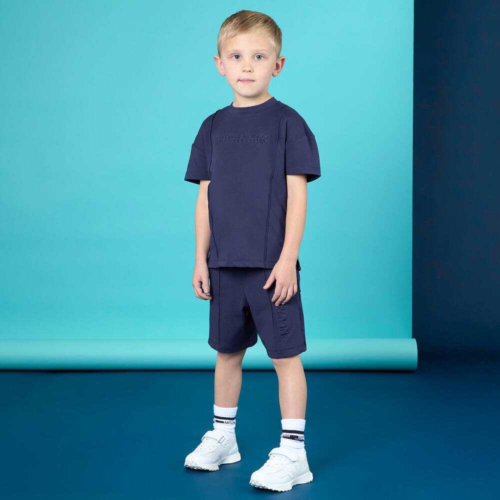 Mitch & Son-Boys White Velcro Trainers | Childrensalon Outlet