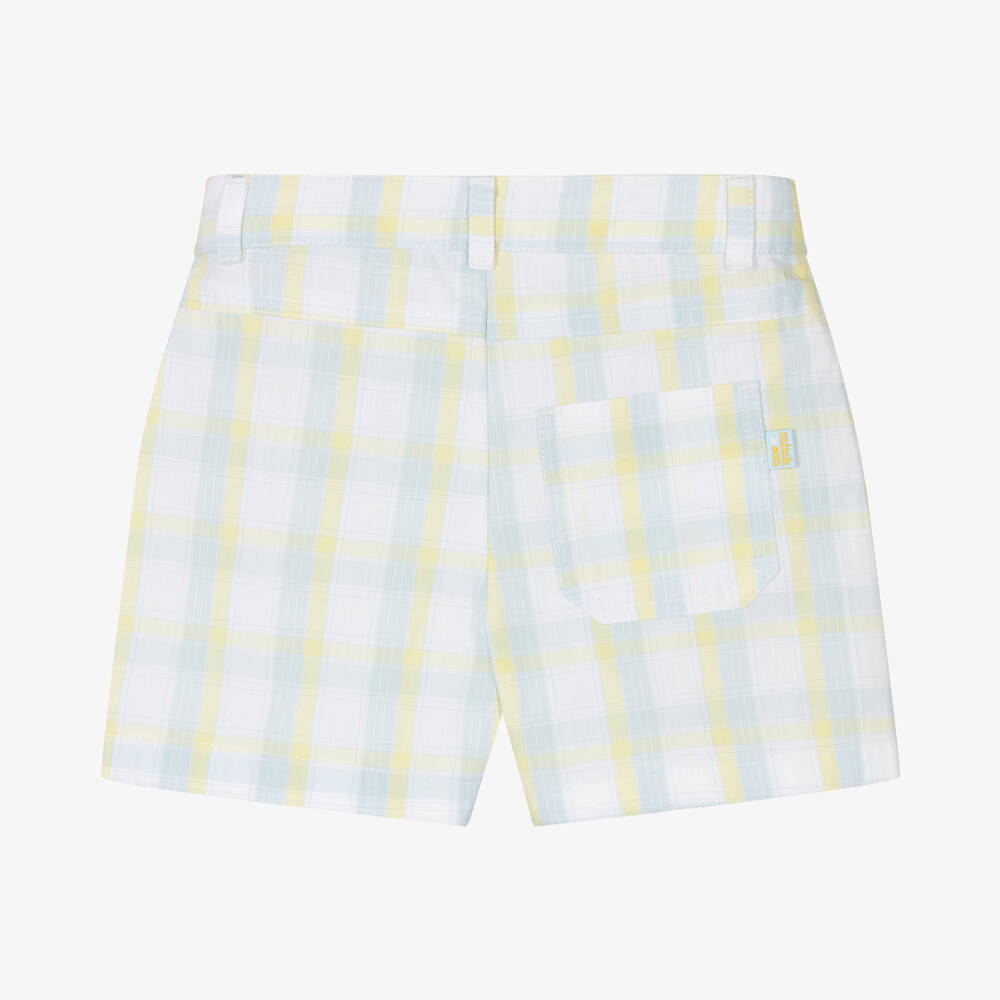 Yellow checkered shorts clearance