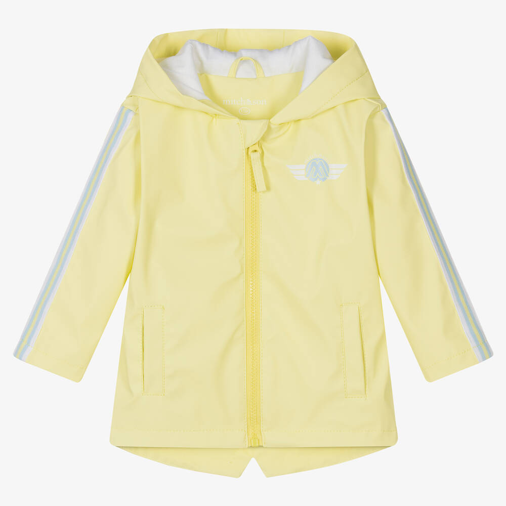 Mitch & Son-Boys Yellow & Blue Hooded Jacket  | Childrensalon Outlet