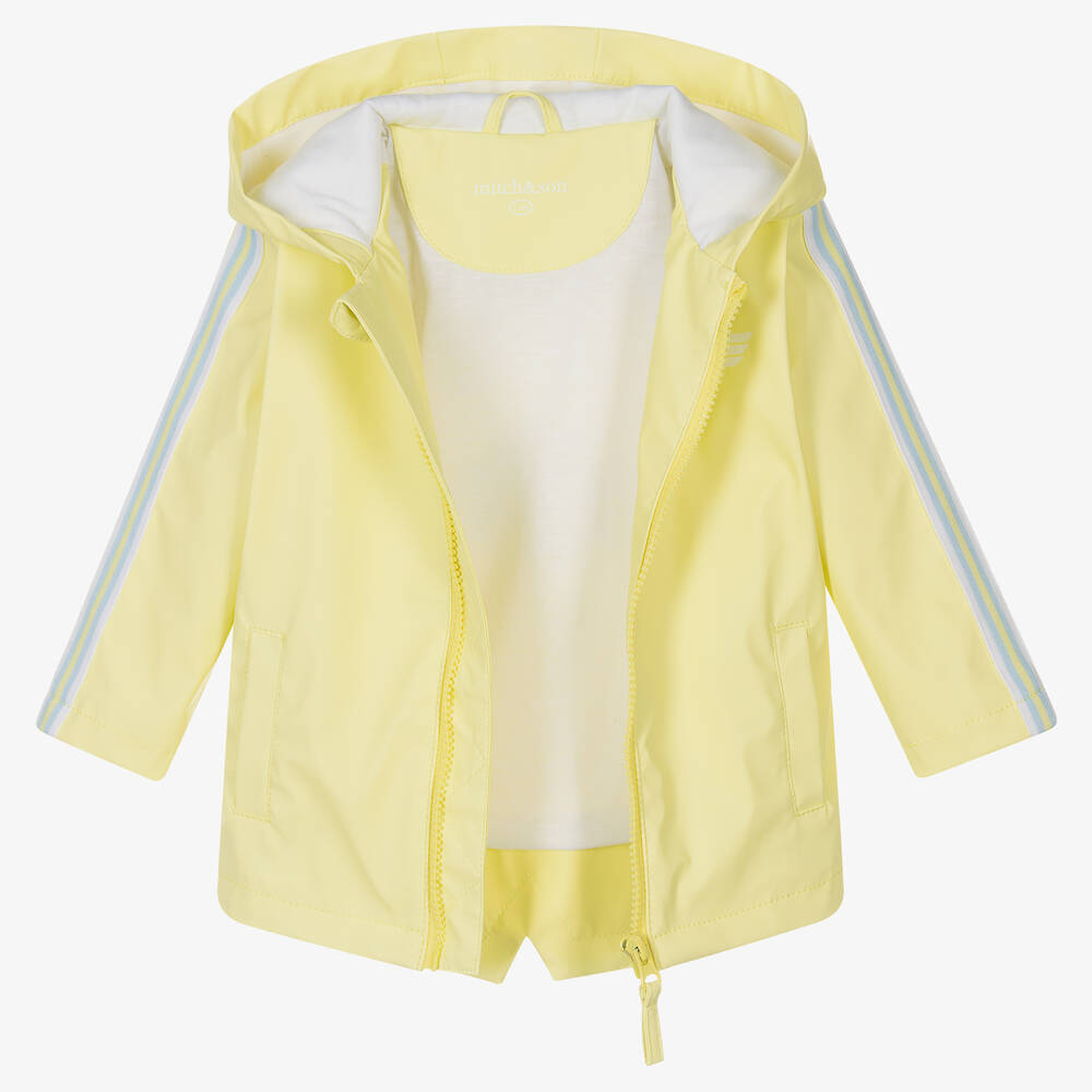 Mitch & Son-Boys Yellow & Blue Hooded Jacket  | Childrensalon Outlet