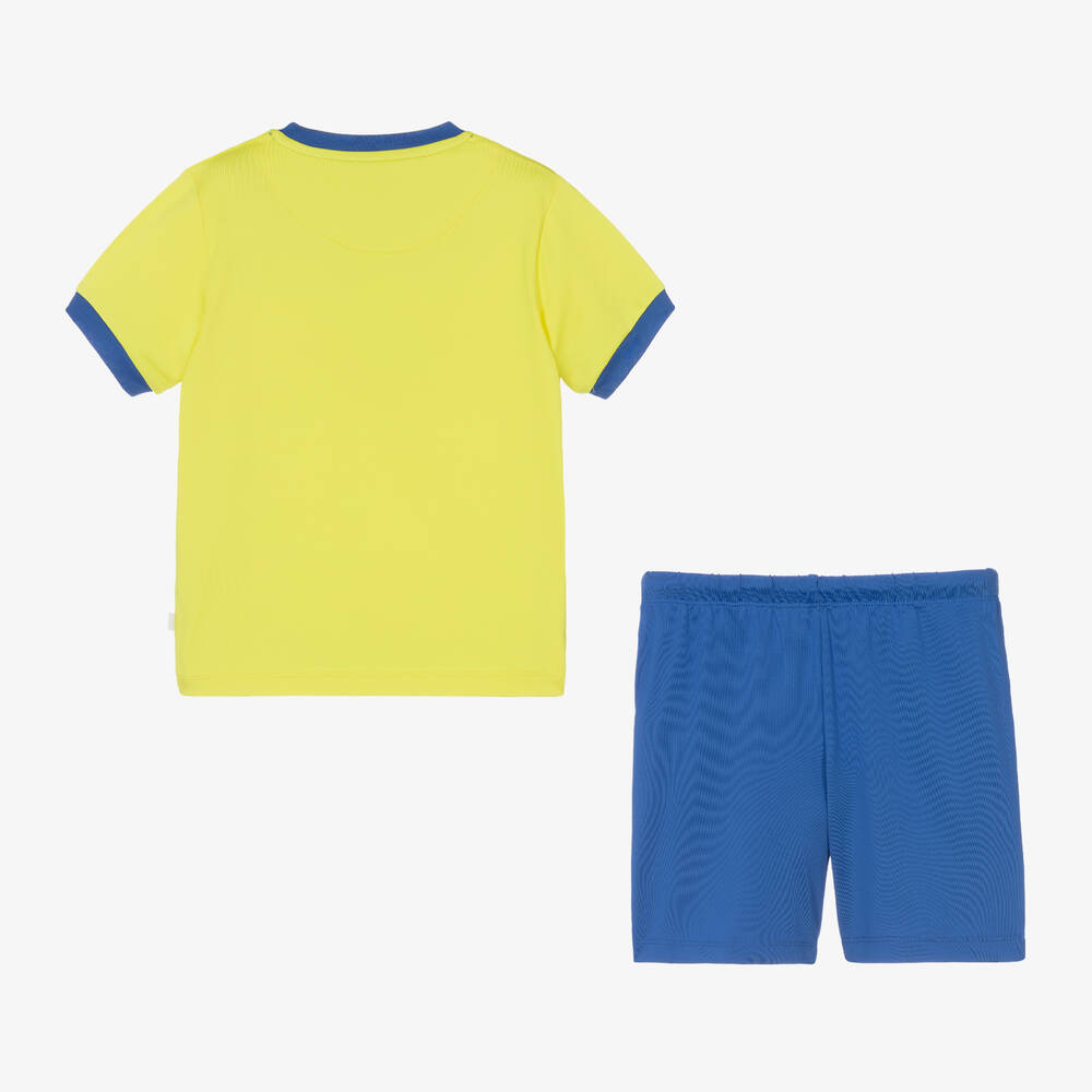 Mitch & Son-طقم شورت جيرسي لون أصفر وأزرق للأولاد | Childrensalon Outlet