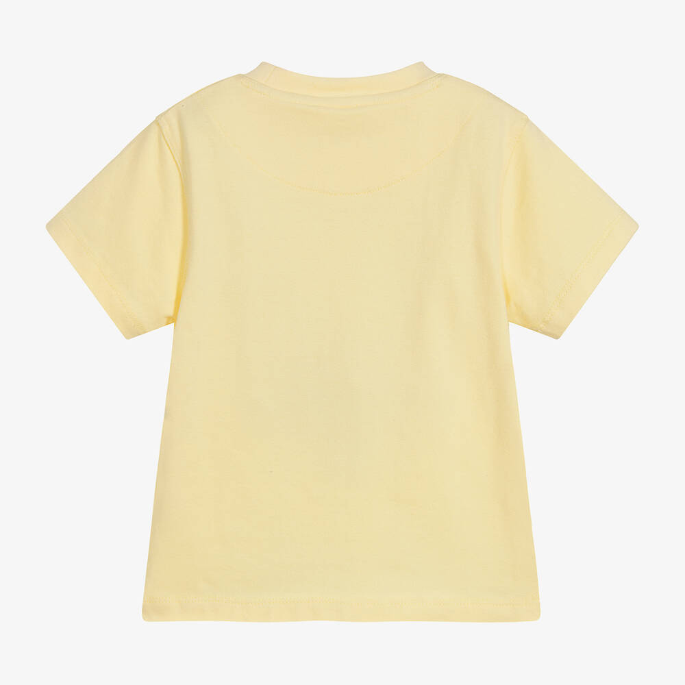 Mitch & Son-Boys Yellow Cotton T-Shirt | Childrensalon Outlet