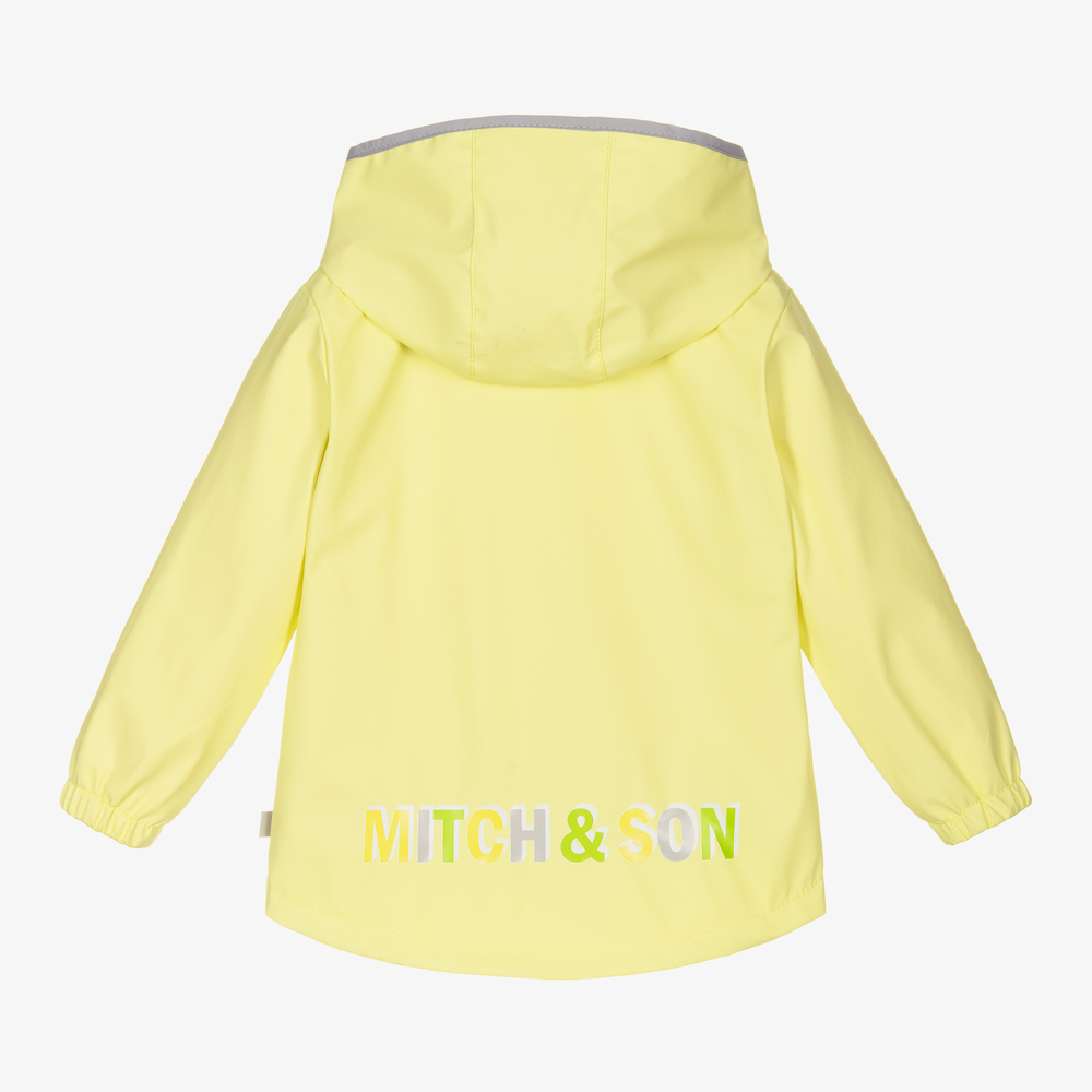 Mitch & Son-Boys Yellow Hooded Raincoat | Childrensalon Outlet