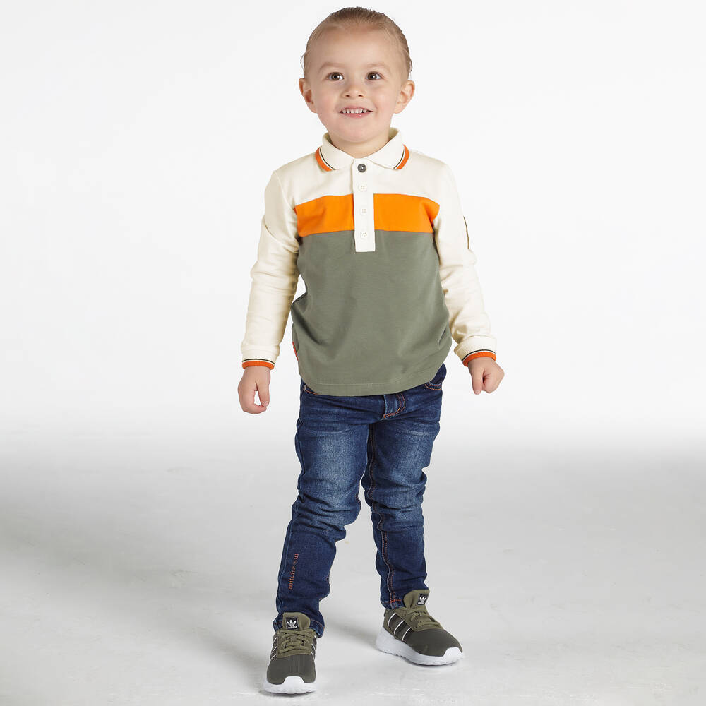 Mitch & Son-Colourblock Cotton Polo Shirt | Childrensalon Outlet