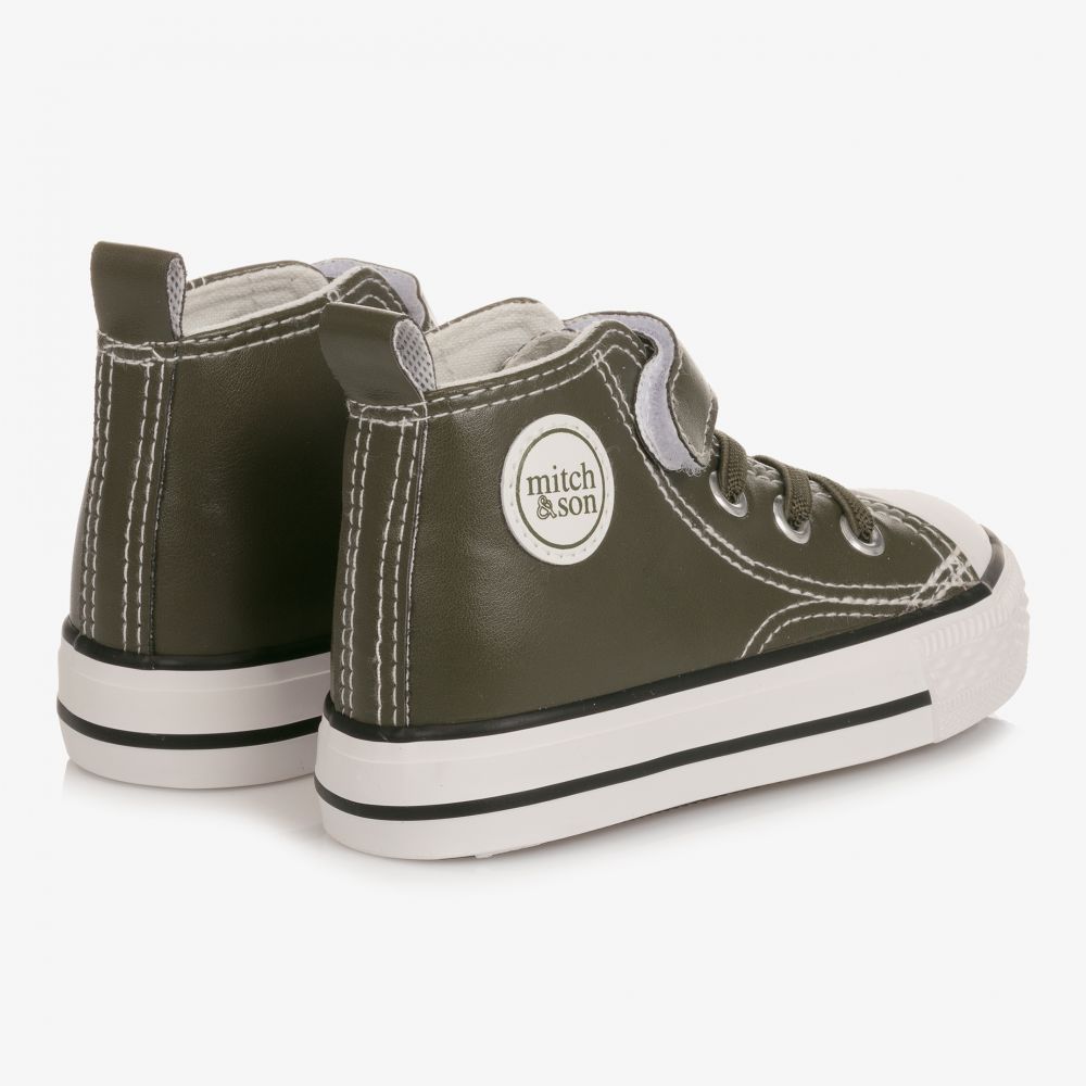 Mitch & Son-Green High-Top Trainers | Childrensalon Outlet