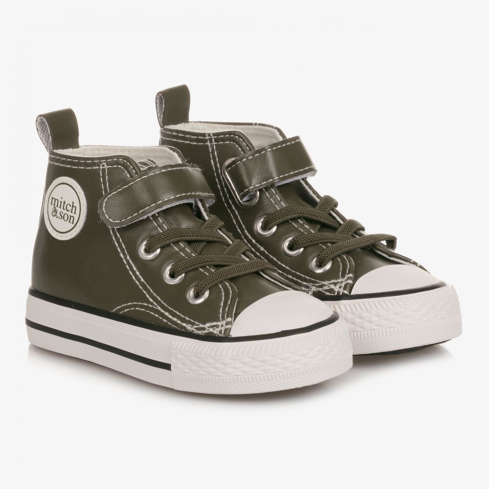 Mitch & Son - Green High-Top Trainers | Childrensalon