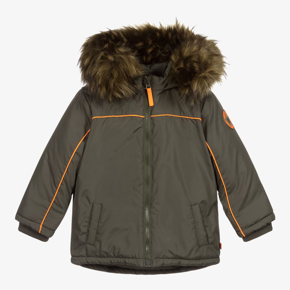 Mitch & Son - Green Padded Hooded Coat | Childrensalon