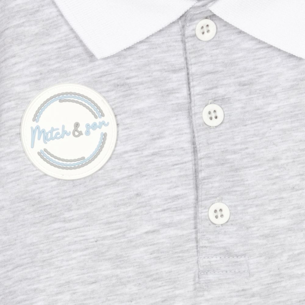 Mitch & Son-طقم شورت قطن لون رمادي وأزرق باهت للأولاد | Childrensalon Outlet