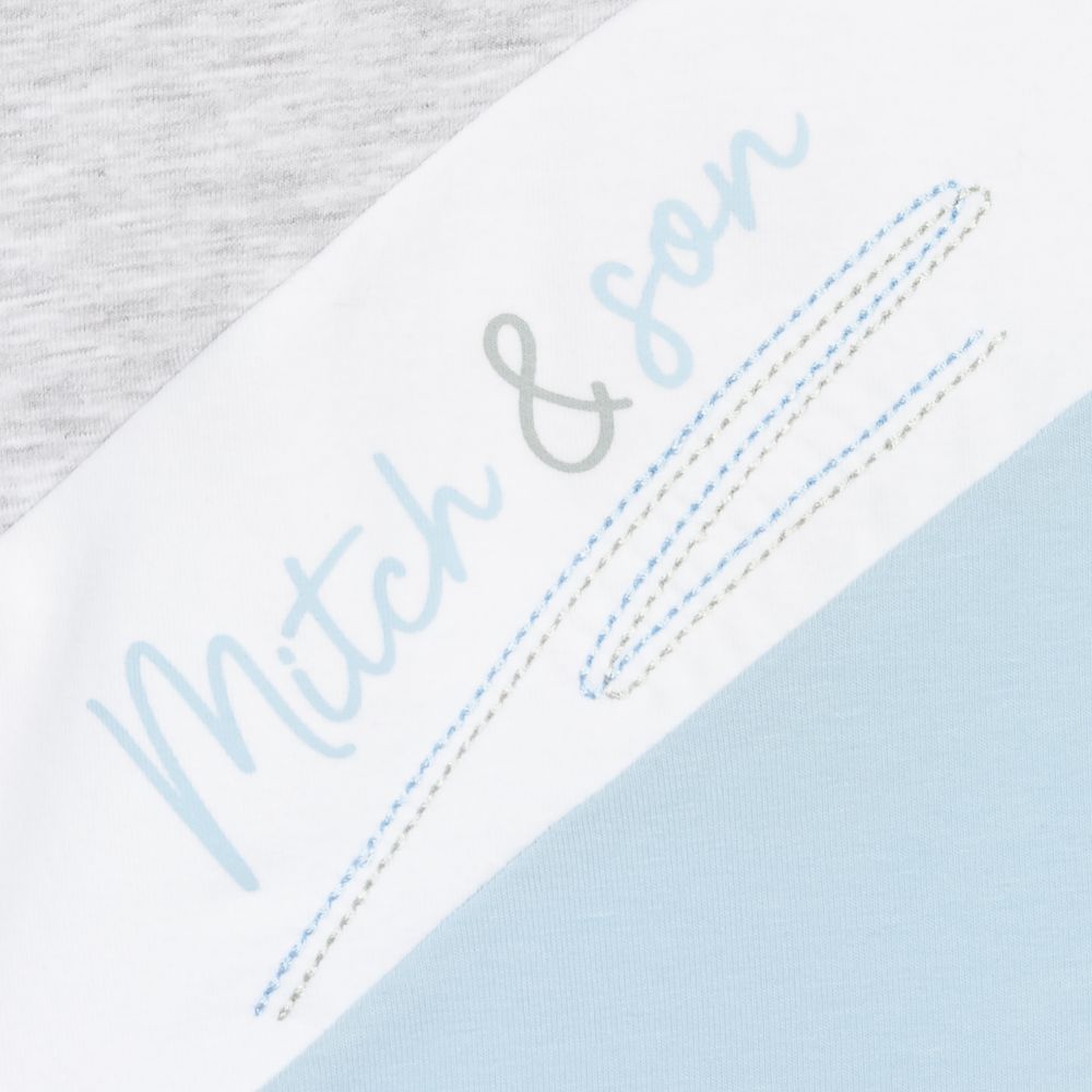 Mitch & Son-Grey & Blue Stripe T-Shirt | Childrensalon Outlet