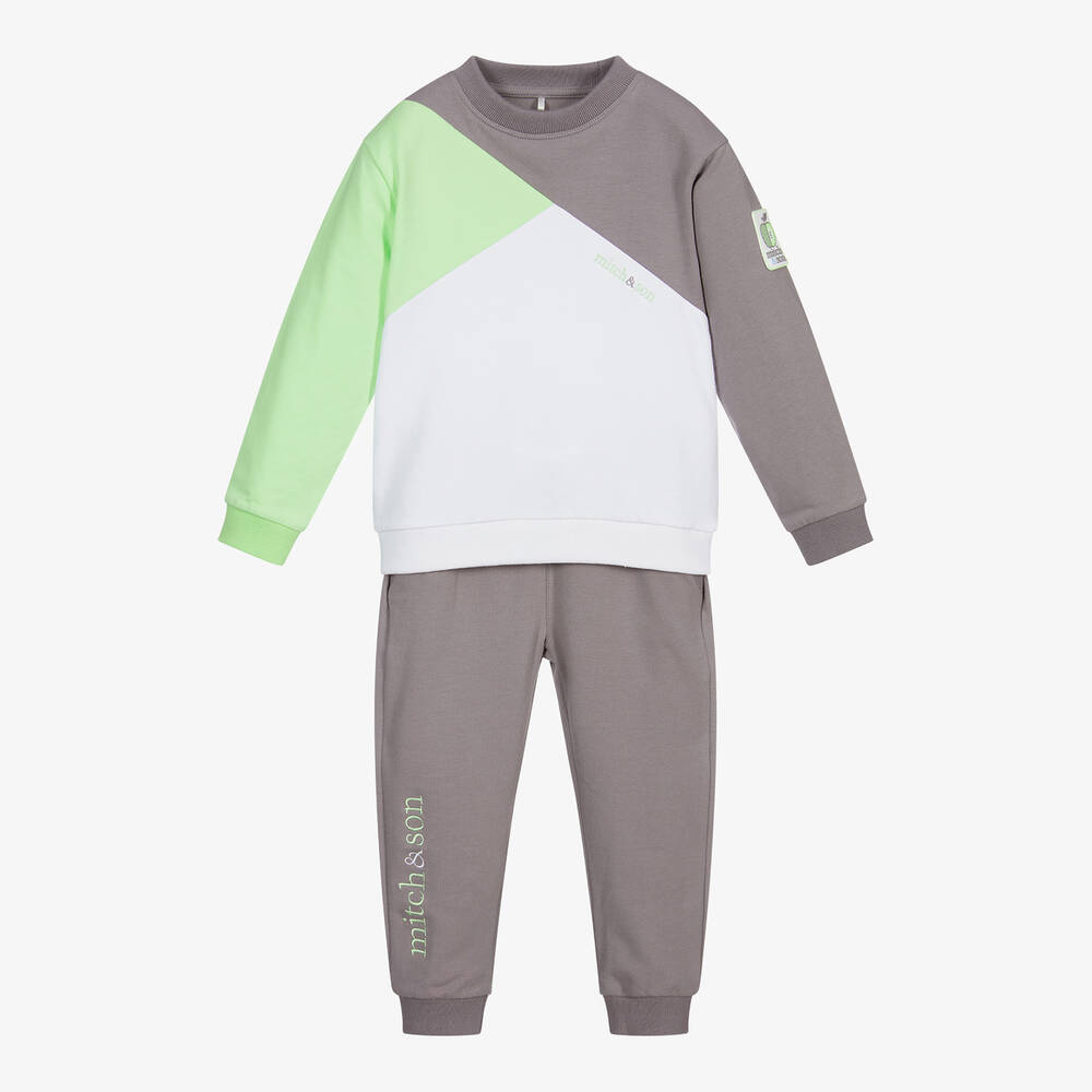 Mitch & Son-Grey Jersey Tracksuit | Childrensalon Outlet