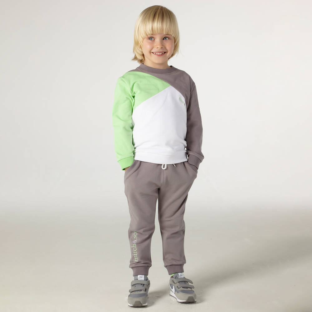 Mitch & Son-Grey Jersey Tracksuit | Childrensalon Outlet