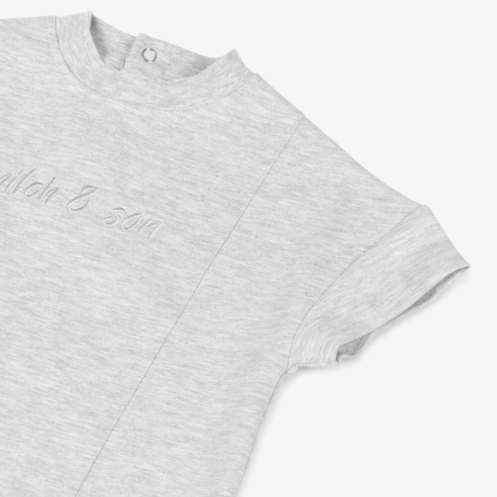 Mitch & Son-Серый вязаный комплект шорты и футболка | Childrensalon Outlet