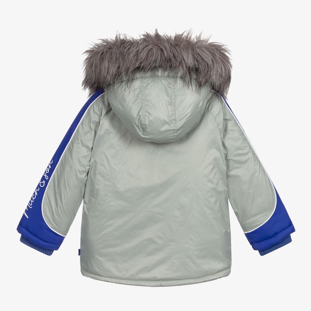 Mitch & Son-Серая утепленная куртка с капюшоном | Childrensalon Outlet