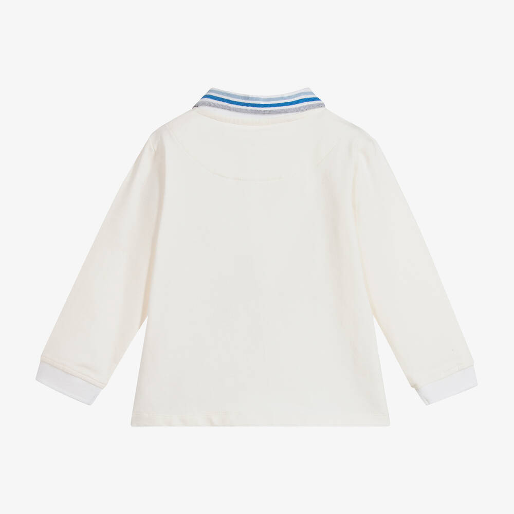 Mitch & Son-Ivory Cotton Polo Shirt | Childrensalon Outlet