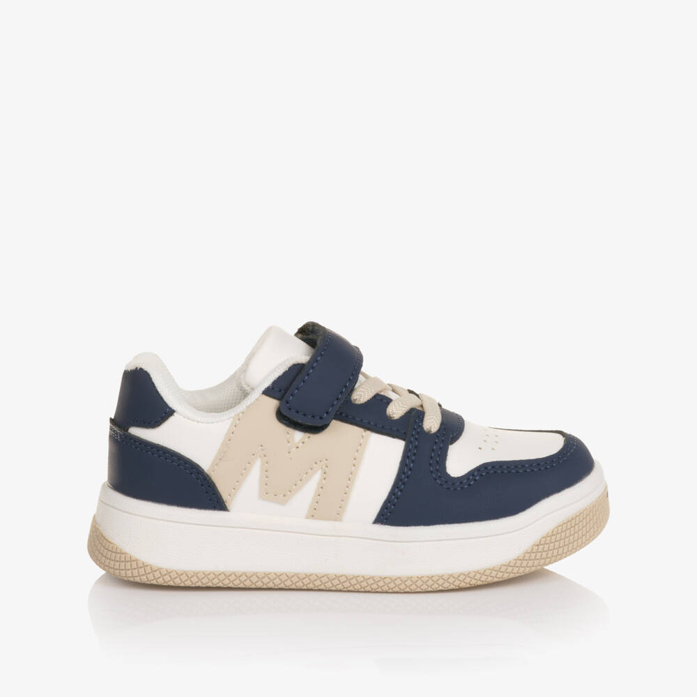 Mitch & Son-Navy & Beige Trainers | Childrensalon Outlet