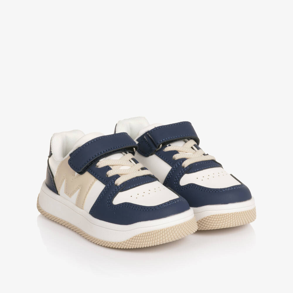 Mitch & Son-Navy & Beige Trainers | Childrensalon Outlet