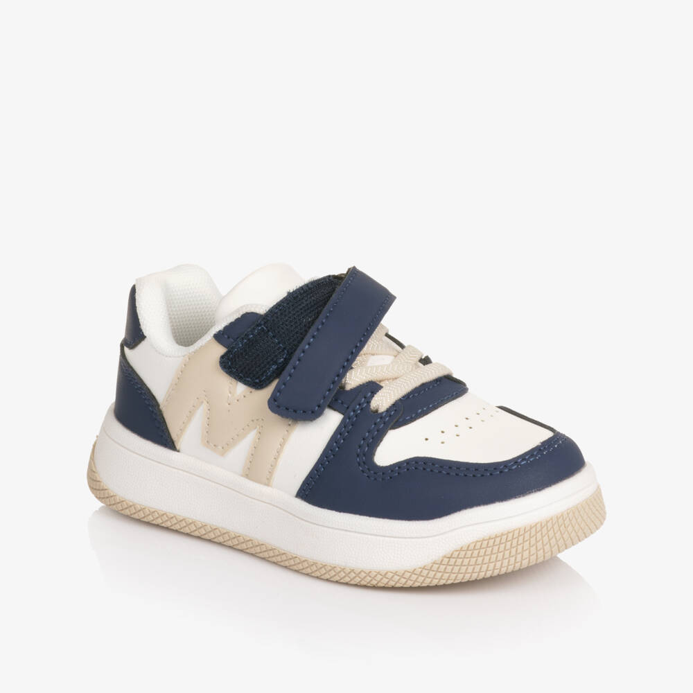 Mitch & Son-Navy & Beige Trainers | Childrensalon Outlet