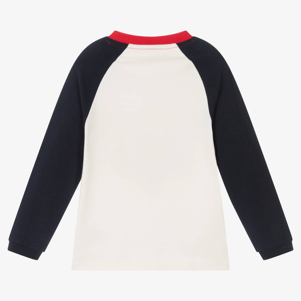 Mitch & Son-توب قطن جيرسي لون كحلي وعاجي للأولاد | Childrensalon Outlet