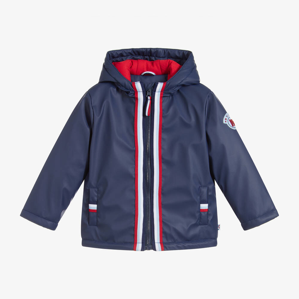 Mitch & Son-Navy Blue Padded Rain Jacket | Childrensalon Outlet