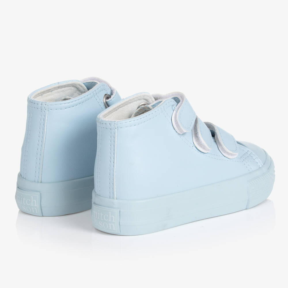 Mitch Son Pale Blue High Top Trainers
