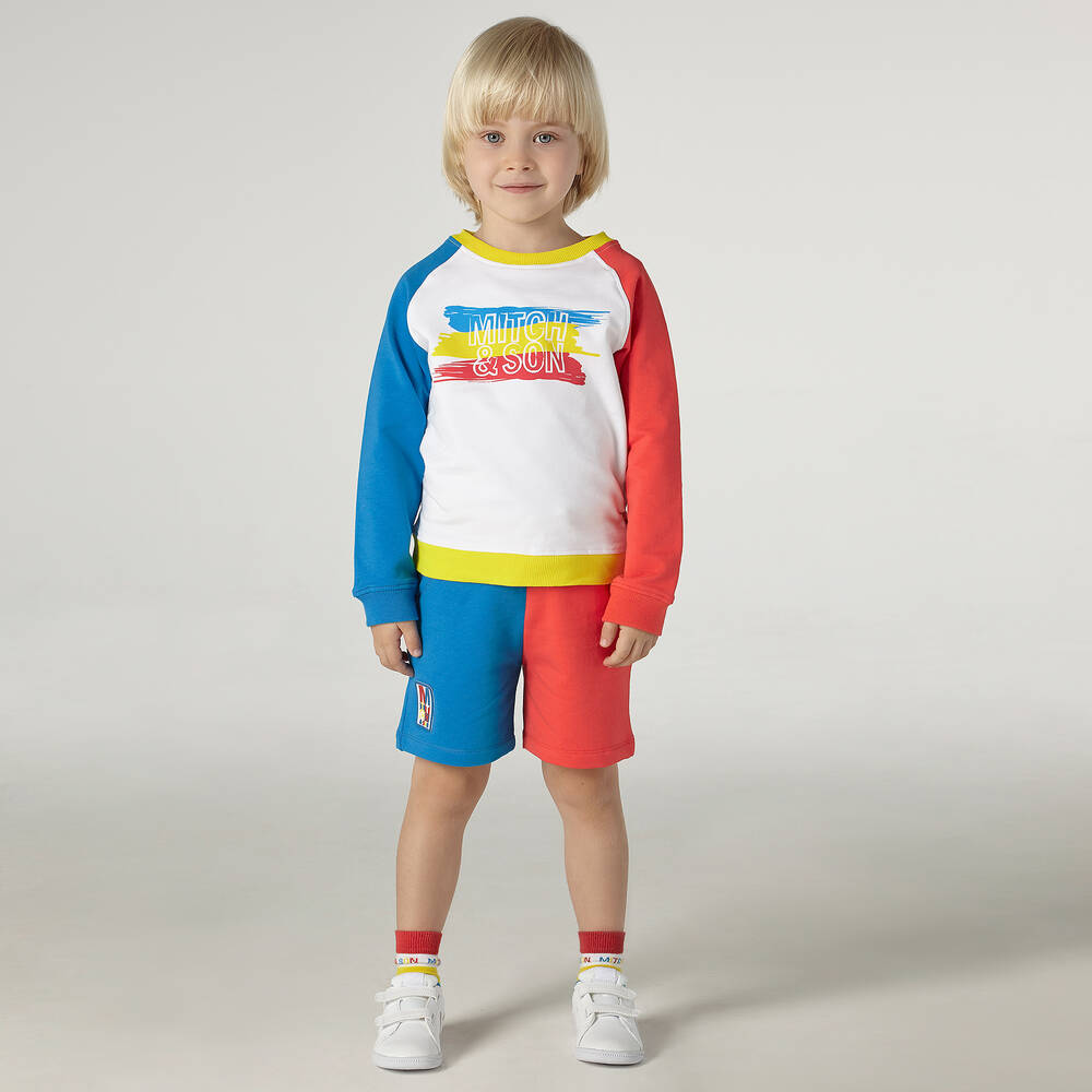 Mitch & Son-Red & Blue Jersey Tracksuit | Childrensalon Outlet
