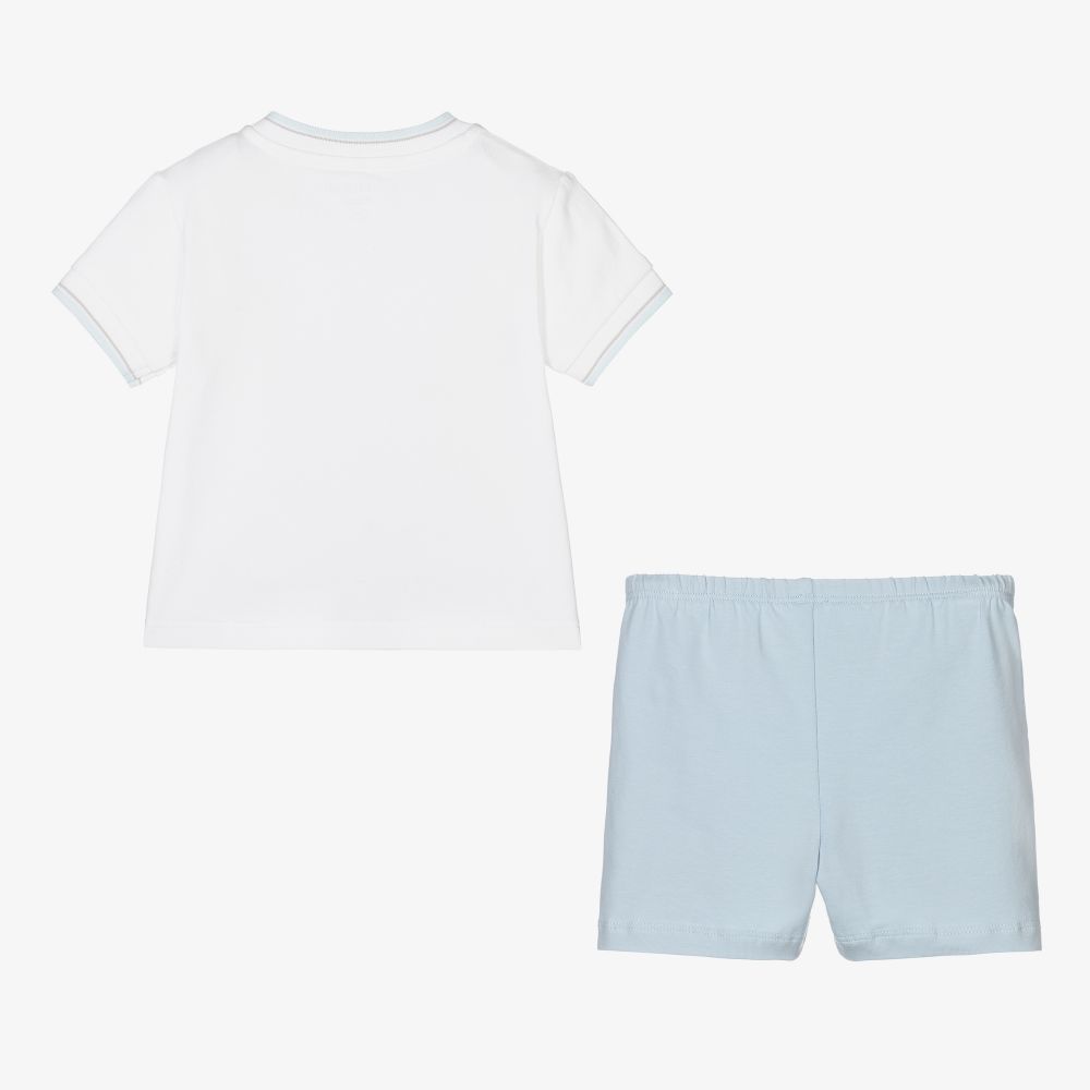 Mitch & Son-Белая футболка и голубые шорты для малышей | Childrensalon Outlet