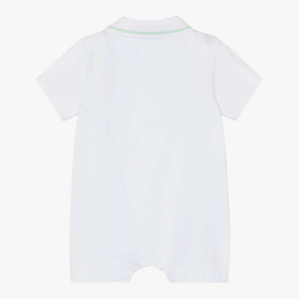 Mitch & Son-White & Mint Green Detailed Shorties | Childrensalon Outlet