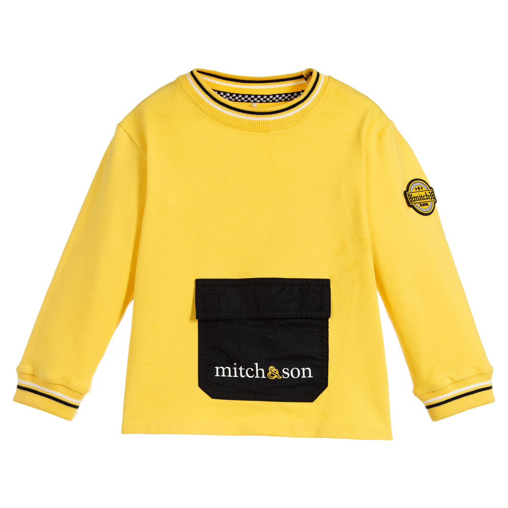Mitch & Son - Sweat-shirt jaune en coton | Childrensalon