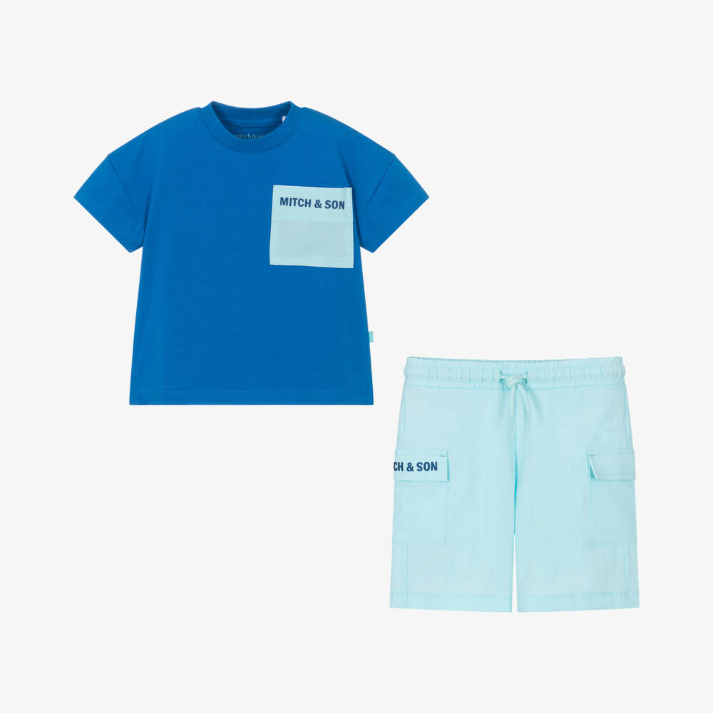 Mitch & Son-Летний комплект для мальчиков лазурный | Childrensalon Outlet