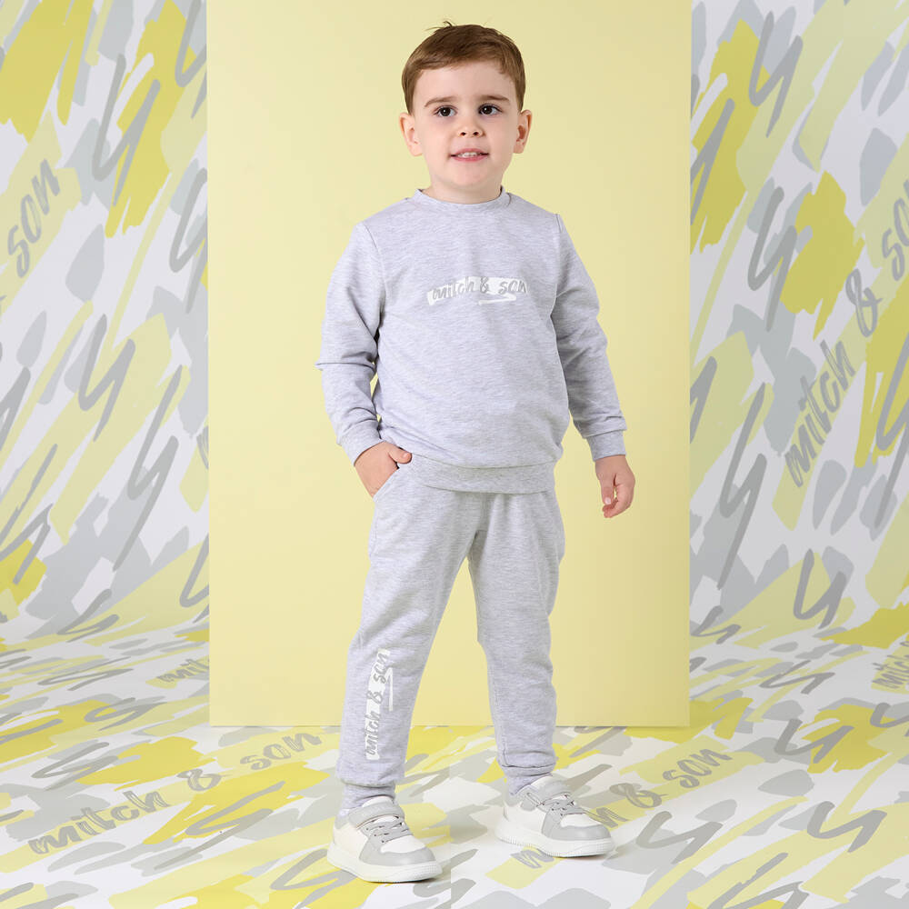 Mitch & Son-طقم رمادي ناعم للشاب الأنيق | Childrensalon Outlet