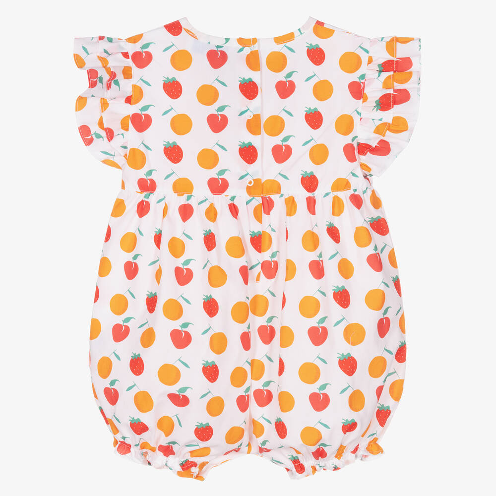 Mitty James-Белый хлопковый песочник с фруктами для малышек | Childrensalon Outlet