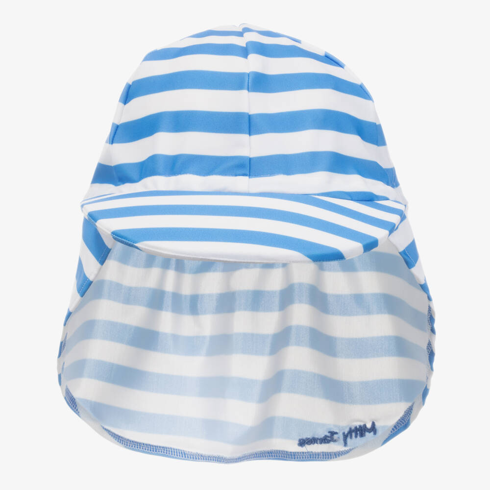 Mitty James-Blue Striped Sun Protection Hat | Childrensalon Outlet