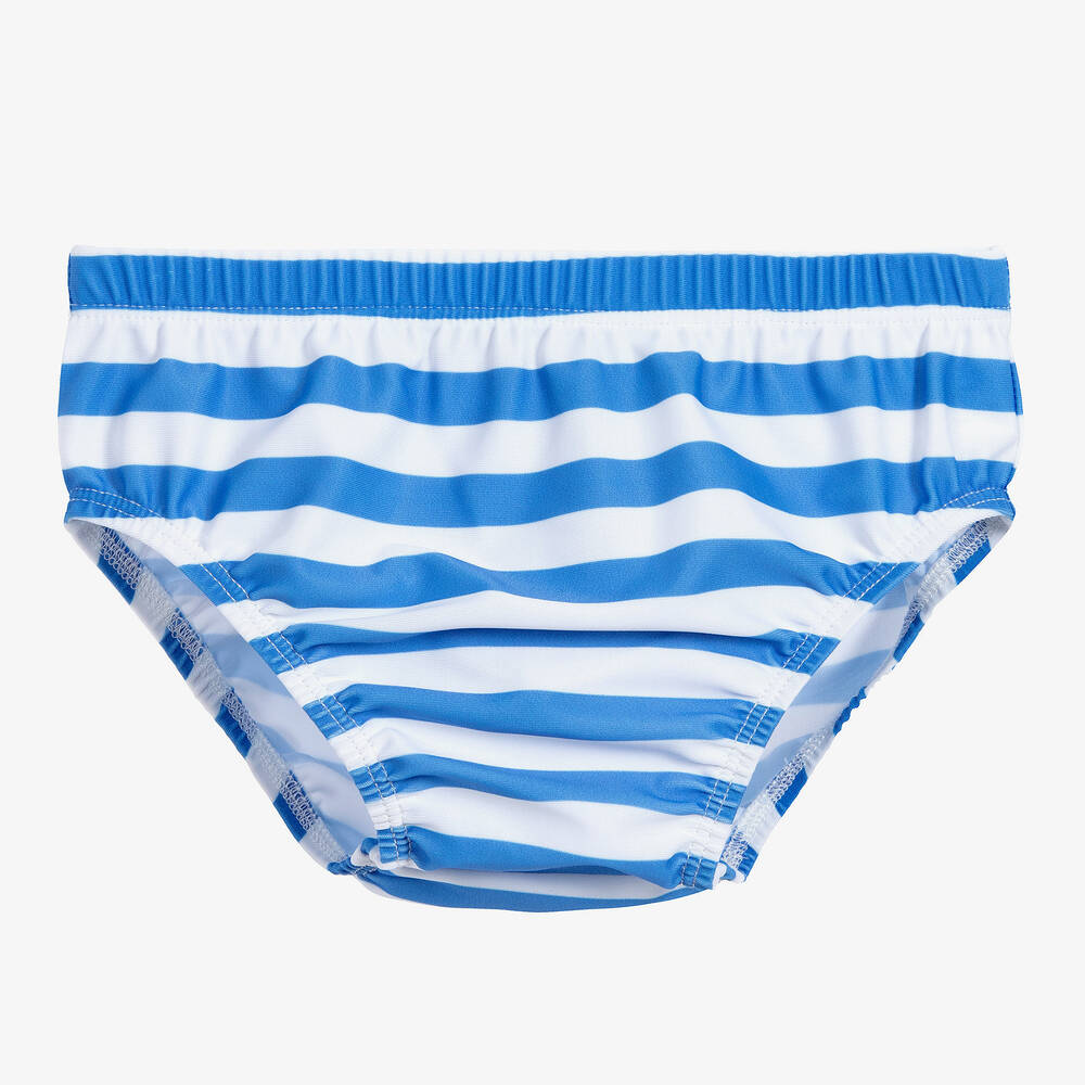 Mitty James - سروال سباحة لون أزرق و أبيض مقلم للاطفال (UPF 50+) | Childrensalon