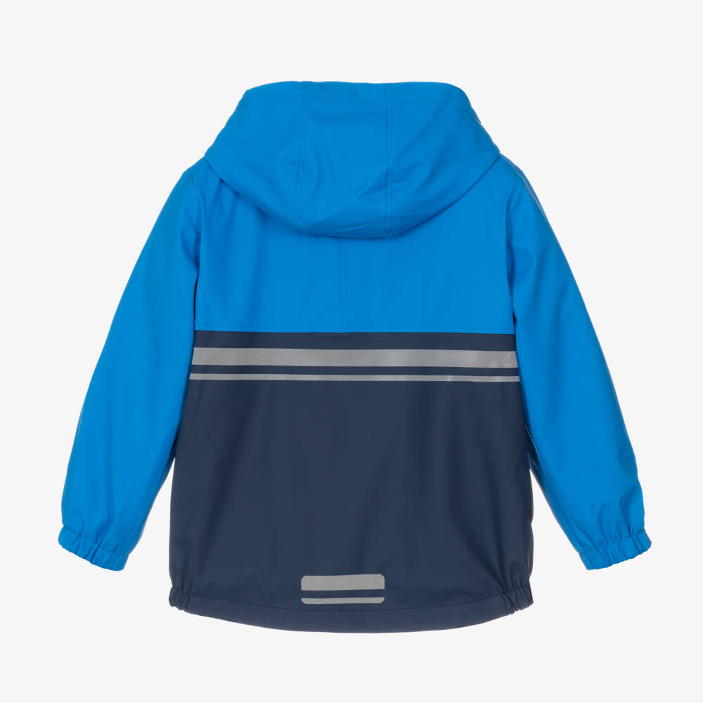 Mitty James-Boys Blue Rainproof Jacket | Childrensalon Outlet