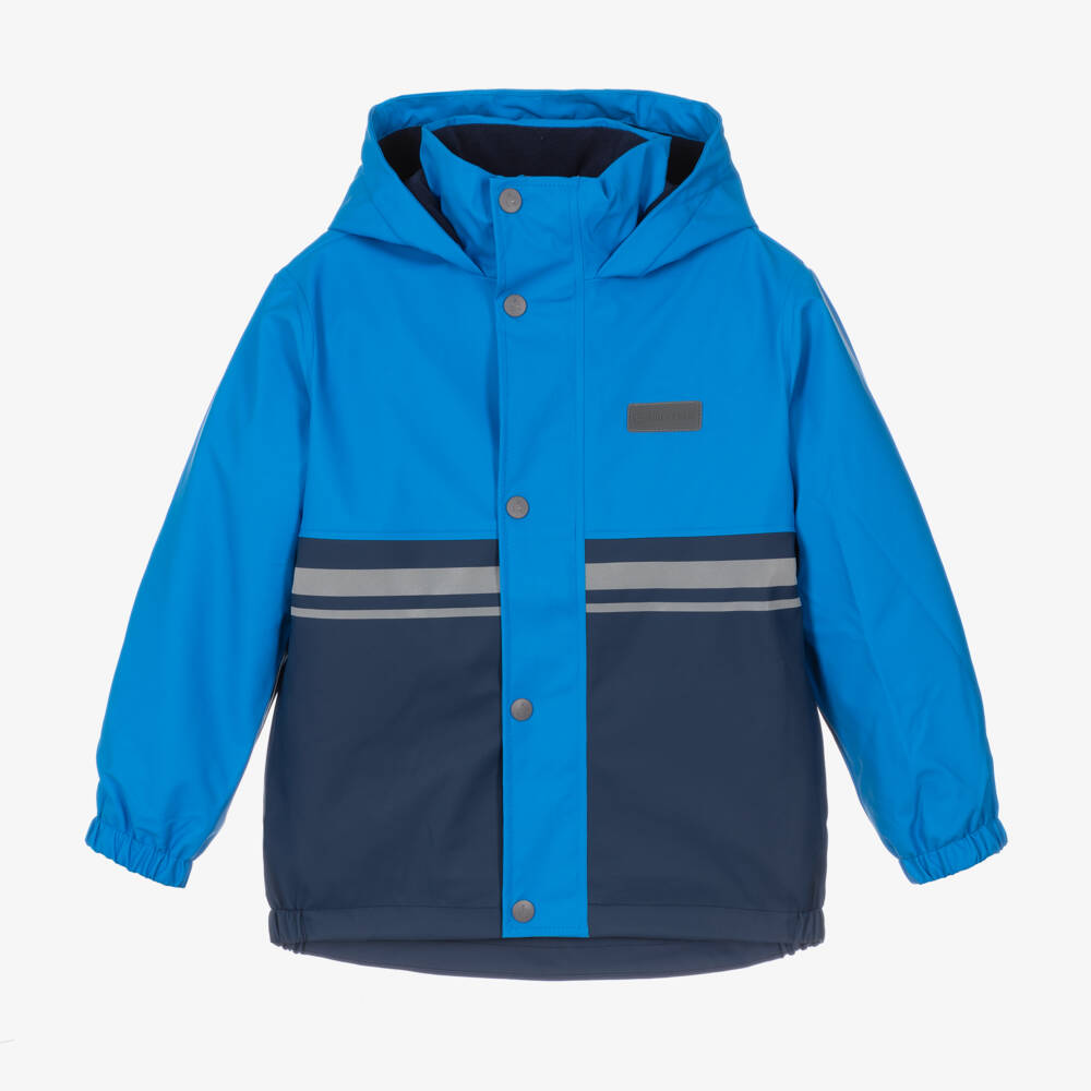 Mitty James-Boys Blue Rainproof Jacket | Childrensalon Outlet
