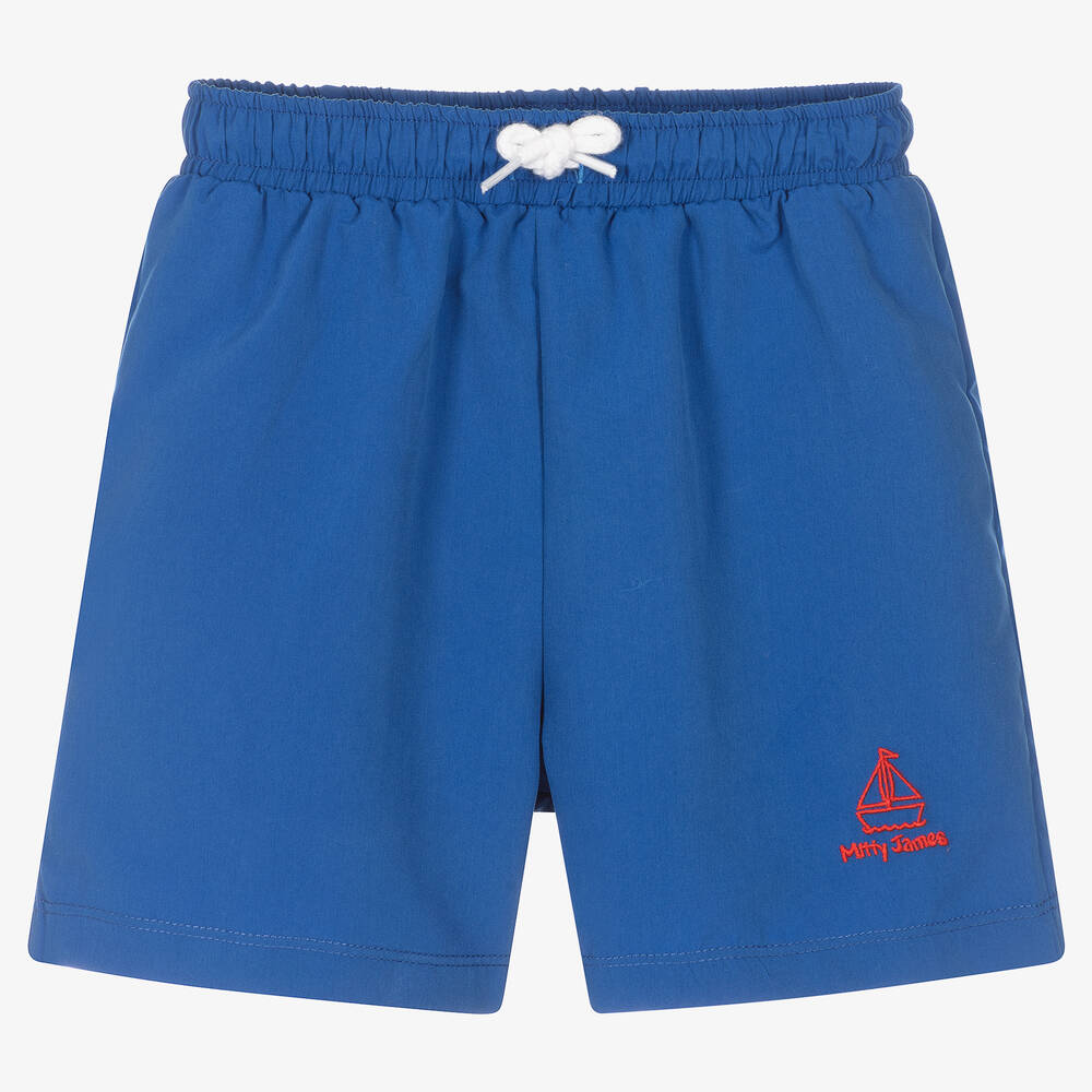 Mitty James - Boys Blue Swim Shorts (UPF 50+) | Childrensalon