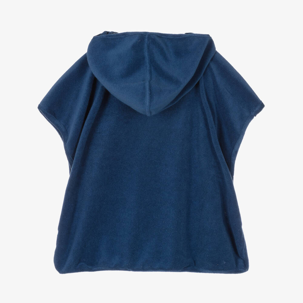 Mitty James-بونشو أزرق بحري للأولاد مع قبعة | Childrensalon Outlet